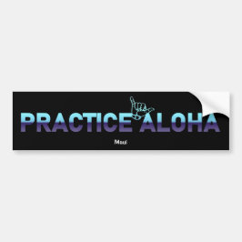 Maui Practice Aloha Chiller Shaka (Hang loose) バンパーステッカー