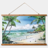 Maui Secret Beach 吊り下げ型タペストリー (正面)