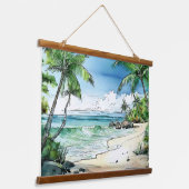 Maui Secret Beach 吊り下げ型タペストリー (傾斜あり)