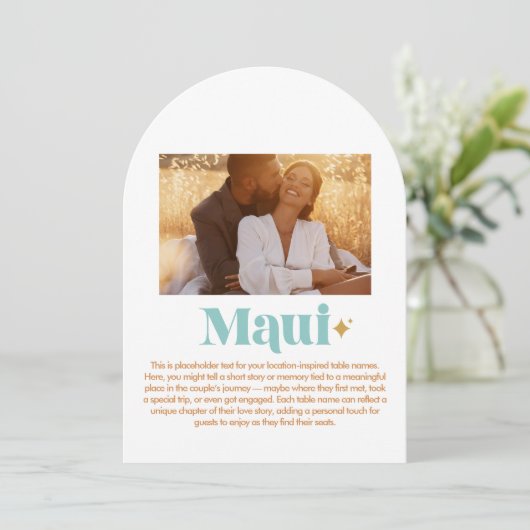 Maui Table Number 招待状 (スタンド正面)