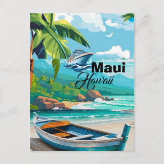Maui Travel Postcard Art, Maui Hawaii Travel Postc ポストカード