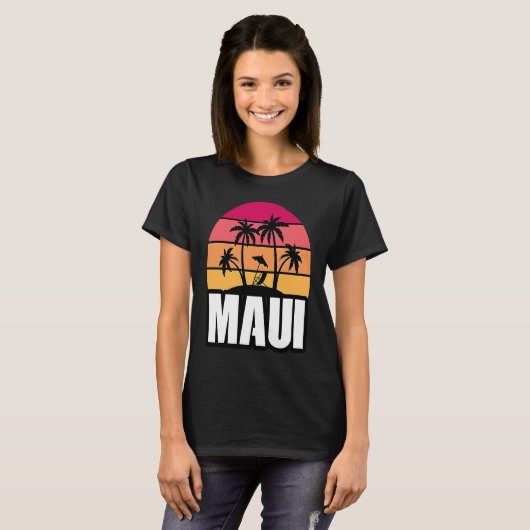 Maui Vacation Beach Souvenir Tシャツ (正面フル)