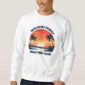 Maui Vacation Sunrise Palm Trees Custom スウェットシャツ (正面)