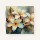 Maui Yellow Plumeria Notebook ノートブック (正面)