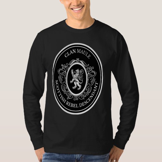 Maule Scottish Clan Scottish Lion Descent Tシャツ (正面)