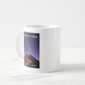 Mauna Kea Starry Sky Retro Poster Mug コーヒーマグカップ (正面左)