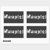 MAUPITI (blanc) 長方形シール (シート)