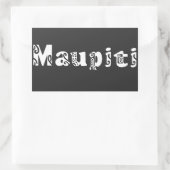 MAUPITI (blanc) 長方形シール (バッグ)