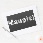 MAUPITI (blanc) 長方形シール (封筒)