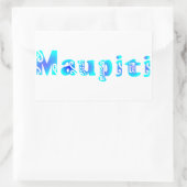 MAUPITI II (bleu lagon) 長方形シール (バッグ)