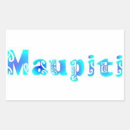 MAUPITI II (bleu lagon) 長方形シール