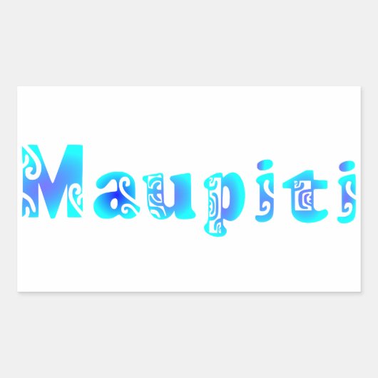 MAUPITI II (bleu lagon) 長方形シール (正面)