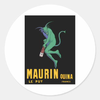 Maurin Quina - Cappiello 1906 - Absinthe Apertif ラウンドシール