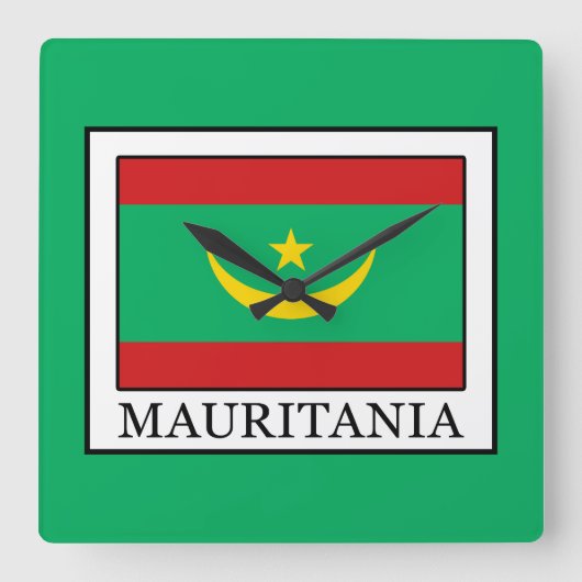 Mauritania スクエア壁時計 (正面)