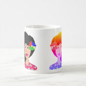 Mauritian女性 コーヒーマグカップ (中央)