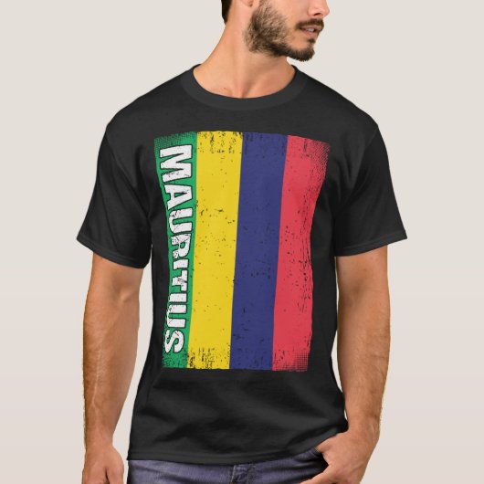 Mauritian Flag Mauritius Tシャツ (正面)