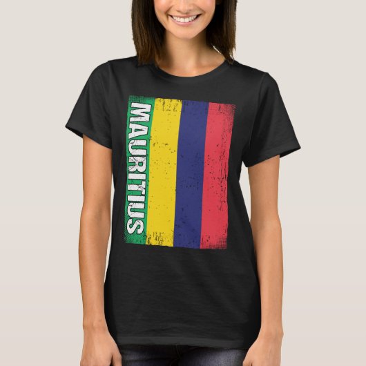 Mauritian Flag Mauritius Tシャツ (正面)