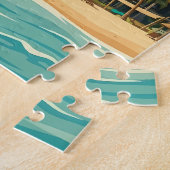 Mauritius Illustration Travel Art Vintage ジグソーパズル (側面)