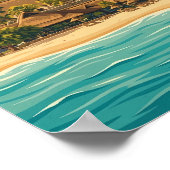 Mauritius Illustration Travel Art Vintage ポスター (角)