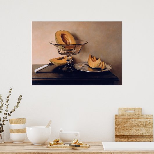 Mauro Davidによるメロン付きクリスタル料理 ポスター (キッチン)