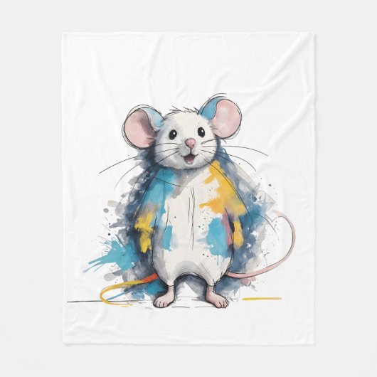Maus フリースブランケット (正面)