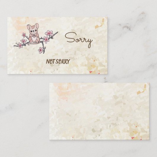 Maus auf Blütenzweig 名刺 (正面/裏面)