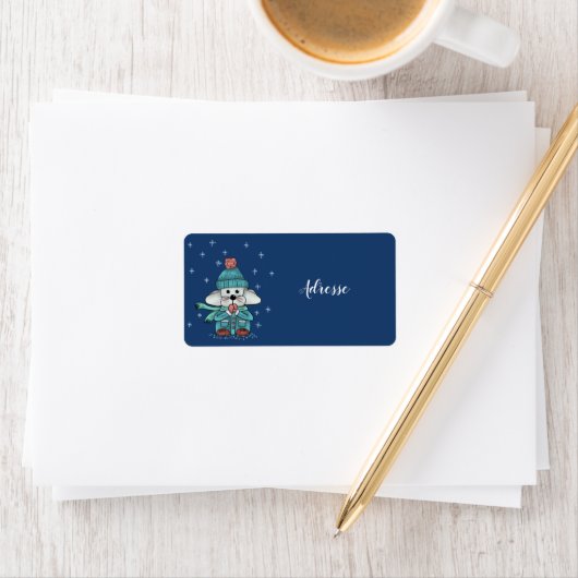 Maus im Schnee ラベル (インサイチュ)