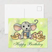 Maus mit Entchen Postkarte ポストカード (正面/裏面)