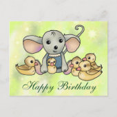 Maus mit Entchen Postkarte ポストカード (正面)