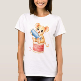 Maus mit Garnknäuel Tシャツ