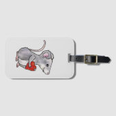 Maus mit Herz  Wiederverwendbare Einkaufstasche ラゲッジタグ (正面横)