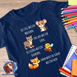 Mäuschen - Luchs - Biene - Fuchs 1 | Schulanfang Tシャツ