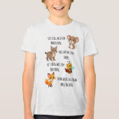 Mäuschen - Luchs - Biene - Fuchs | Schulanfang トライブレンドＴシャツ (正面)