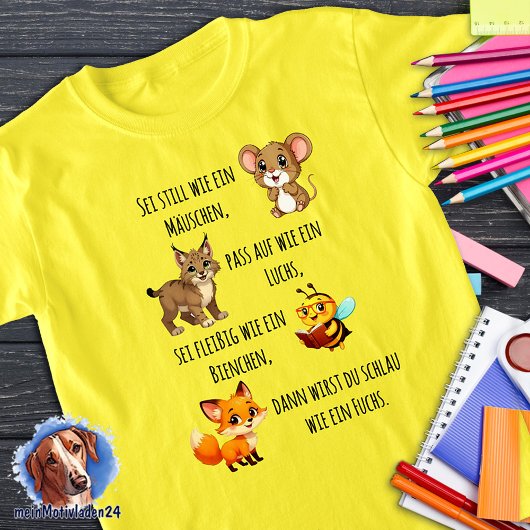 Mäuschen - Luchs - Biene - Fuchs | Schulanfang Tシャツ