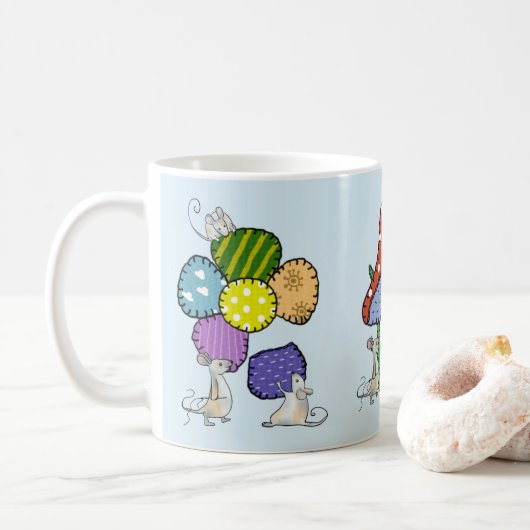 Mäuse kunterbunt コーヒーマグカップ (ドーナツ)
