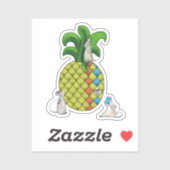 Mäuse nähen Ananas シール (シート)