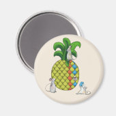 Mäuse nähen Ananas マグネット (正面/裏面)