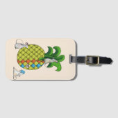 Mäuse nähen Ananas ラゲッジタグ (正面横)