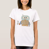 Mäuse nähen Eule Tシャツ (正面)
