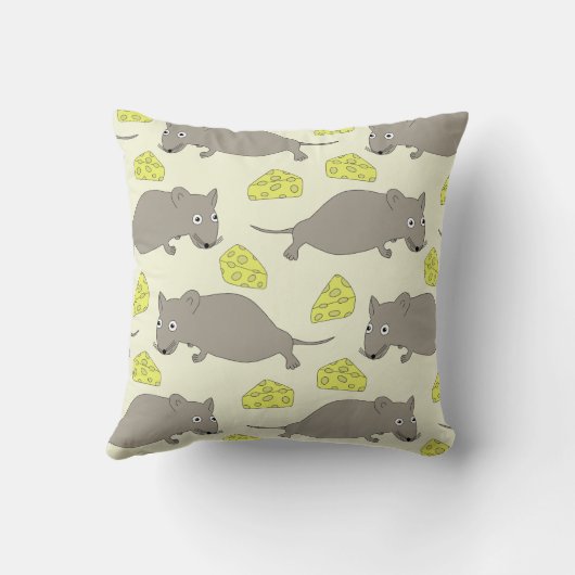 Mausmuster mit Käse クッション (裏面)