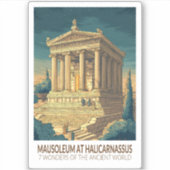 Mausoleum at Halicarnassus 7 Wonders of the World シール (正面)