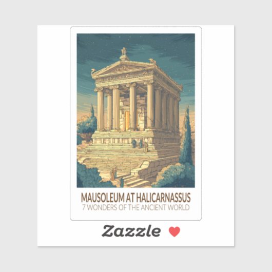 Mausoleum at Halicarnassus 7 Wonders of the World シール (シート)