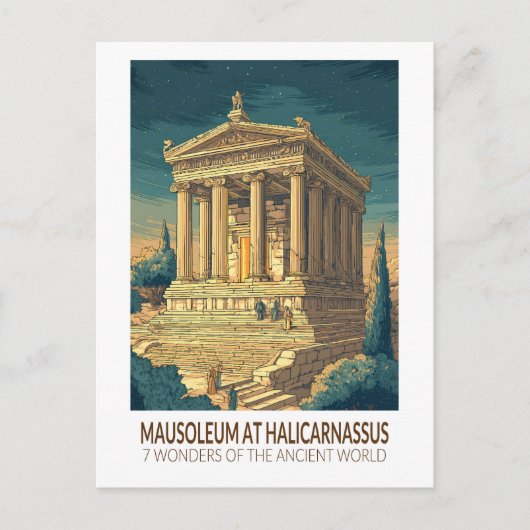 Mausoleum at Halicarnassus 7 Wonders of the World ポストカード (正面)