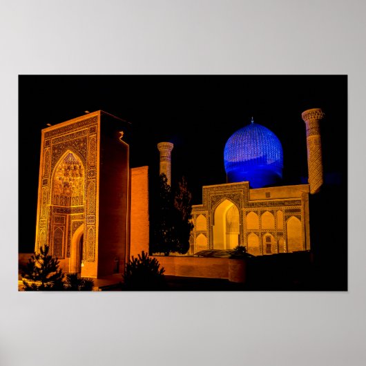 Mausoleum of Amir Timur - Samarkand, Uzbekistan ポスター (正面)