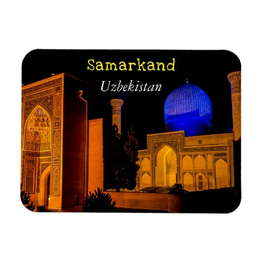 Mausoleum of Amir Timur - Samarkand, Uzbekistan マグネット (横)