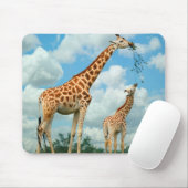 Mauspad Giraffen Mutter und Kind マウスパッド (マウス)