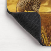 Mauspad Giraffen Sonnenuntergang マウスパッド (コーナー)