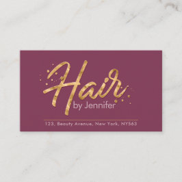 Mauveおよび金ゴールドグリッターアポイントメント名刺 名刺