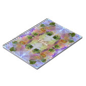 MauveおよびGreenの葉パターン ノートブック (左側)