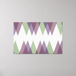 MauveおよびGreen三角形 キャンバスプリント